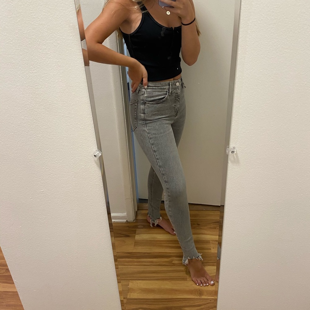 Topshop Jamie Grey Jeans